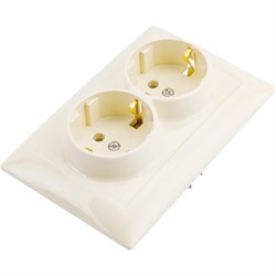 Двухместная розетка Кунцево-Электро СЕЛЕНА - фото 17179786