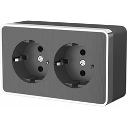 Двойная розетка WERKEL WL15-02-03 Gallant - фото 17192370