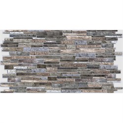 ПВХ панель Регул камень пластушка серая - фото 17194266