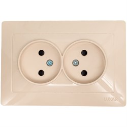 Двойная розетка Luxar Novo - фото 17200340
