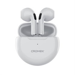Наушники беспроводные TWS вкладыши с микрофоном CROMEX (КРОМЕКС) EP-T28W, Bluetooth 5.4, белые, 514121 - фото 17216068