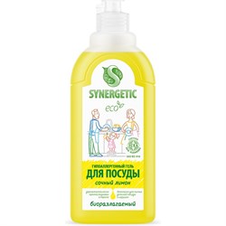Концентрированное средство для мытья посуды и фруктов Synergetic ЛИМОН - фото 17219270