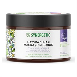 Маска для волос 300 мл, SYNERGETIC "Тонизирующая для роста волос", натуральная, 701800 - фото 17238643