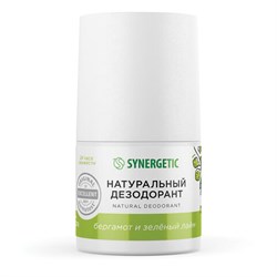 Дезодорант 50 мл, SYNERGETIC "Бергамот, зеленый лайм", роликовый, натуральный, 300016 - фото 17238648