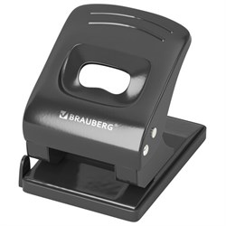 Дырокол металлический BRAUBERG "Office style", до 40 листов, черный, 273955 - фото 17246249