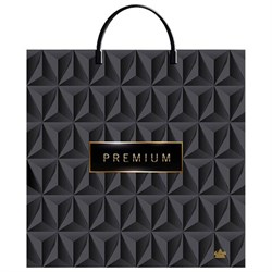 Пакет с пластиковой ручкой, ПВД, 35х36 см, "Премиум Блэк", 85 мкм, н00255856 - фото 17248595