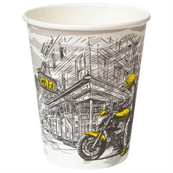 Стакан одноразовый бумажный 250/273 мл, D 80 мм, с печатью "ГОРОД", КОМПЛЕКТ 50 шт., холодное/горячее, WELDAY (ВЭЛДЭЙ), 702695 - фото 17253543