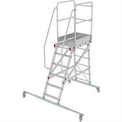 Передвижная односторонняя лестница-подмости НОВАЯ ВЫСОТА NV 5510 - фото 17255918