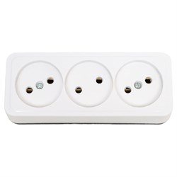 Трехместная розетка ООО Ливны-Электро РА 10-014 - фото 17265976