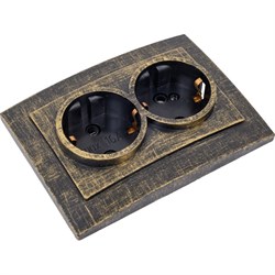 Двухместная розетка duwi Palazzo Vintage - фото 17275829