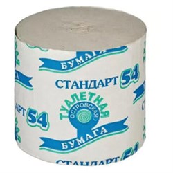 Бумага туалетная бытовая, 54 м, ОСТРОВСКАЯ, без втулки (эконом) - фото 17277324