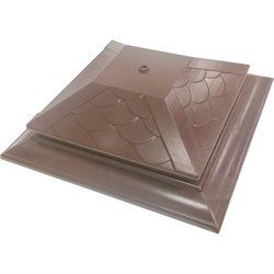 Колпак на столб забора под фонарь ООО ТК "ТИТАН" Тетто Элит Чешуя - фото 17288824