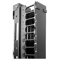 Вертикальный кабельный органайзер для шкафов ШТК-СП ЦМО ВКО-П-42/48-9005 - фото 17289104