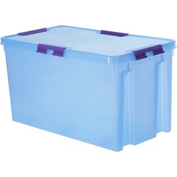 Контейнер с крышкой HONEYCOMB 80 л, серия HOME, прозрачно-голубой M-H80-00.06new - фото 17289261