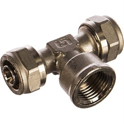 Никелированный тройник Uni-Fitt 667N6260 - фото 17292312