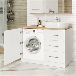 Левая тумба под стиральную машину MISTY Респект -120 - фото 17293658