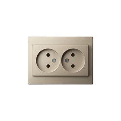 Двойная розетка LIREGUS Эпсилон IKL 16-109/409 E/Ch - фото 17294277