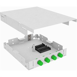 Одномодовый укомплектованный настенный оптический кросс TopLan КРНМ-Top-04FC/A-OS2-GY - фото 17294688