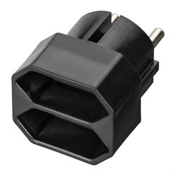 Блок на 2 гнезда TDM ELECTRIC 2П 2,5 А 250 B под плоскую вилку черный - фото 17301522