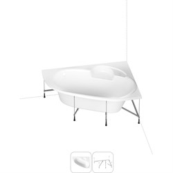 Угловая акриловая ванна Lavinia Boho Bell Pro - фото 17303440