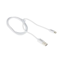 Кабель ProMega u152, 2,4a, 1м, usb - lightning, tpe, белый - фото 17304257