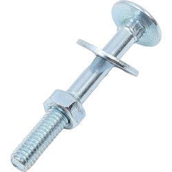 Оцинкованный болт СТРОЙМЕТИЗ М6х50 DIN603 4 шт. - фото 17305925