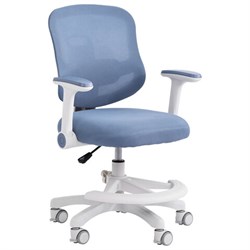 Кресло детское с подставкой для ног BRABIX KIDS "MG-215", сетка/ткань TW, голубое, 533312 - фото 17307750