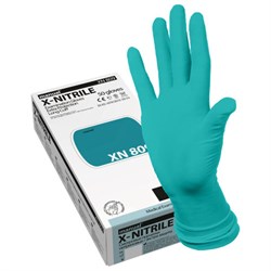 Перчатки нитриловые смотровые особо прочные удлиненные MANUAL XN809, Австрия, 25 пар (50 шт.), размер M (средний), XN809-02 - фото 17307784