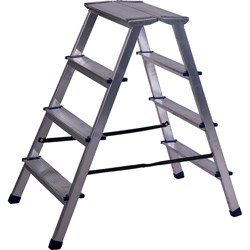 Двухсторонняя алюминиевая стремянка STAIRS AMP204 - фото 17321382