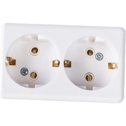 Двойная наружная розетка Юпитер Эконом - фото 17328445