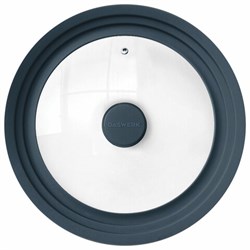 Крышка для любой сковороды и кастрюли универсальная 3 размера (24-26-28 см) антрацит, DASWERK (ДАСВЕРК), 607589 - фото 17331058