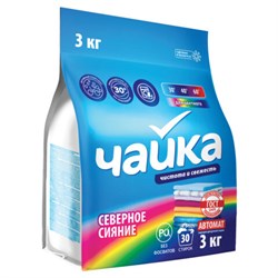 Стиральный порошок автомат для цветного белья 3кг ЧАЙКА "Северное сияние", СОНЦА Бела, 87003 - фото 17336135