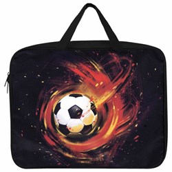 Папка на молнии с ручками BRAUBERG А4, 1 отделение, полиэстер, 80 мм, "Fireball", 270962 - фото 17338689