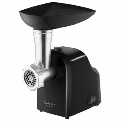 Мясорубка SCARLETT SC-MG45M21, 1800 Вт, производительность 2 кг/мин, 3 насадки, реверс, пластик, черная - фото 17338743