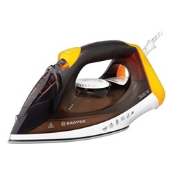 Утюг BRAYER BR4003, 2400 Вт, керамическое покрытие, самоочистка, антикапля, антинакипь, автоотключение, коричневый - фото 17338760