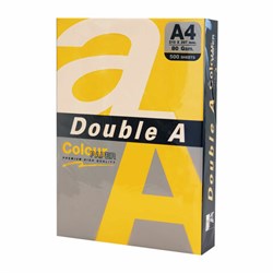 Бумага цветная DOUBLE A, А4, 80 г/м2, 500 л., интенсив, солнечно-желтый - фото 17342765