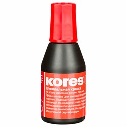 Краска штемпельная KORES красная 28 мл, на водно-масляной основе, 71324, 4969 - фото 17430179
