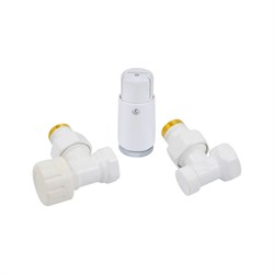 Комплект угловой SCHLOSSER DN15 GZ1/2xGW1/2 с головкой Мини M30x1.5, белый 602200056 - фото 17449049
