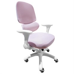 Кресло детское с поясничной поддержкой BRABIX KIDS "MG-225", сетка/ткань TW, розовое, 533316 - фото 17479771