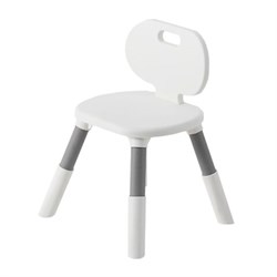 Стул детский растущий BRABIX KIDS CC-001, 2-8 лет, пластик серый + белый, 533293 - фото 17484972