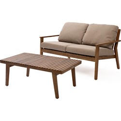 Кофейный набор из акации МОНА диван 2-х местный кофейный столик Joygarden 35101/35102 - фото 17570027