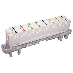 Размыкаемый плинт TWT LSA-PLUS-PROFIL 8 пар HIGHBAND, Кат. 5e, под хомут и профиль LSA8P-DIS-5E - фото 17584926