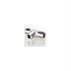 Тройник с наружней резьбой Hy-Lok Male branch tee, npt 1/4, углеродистая сталь H-SMT-4N-STEL - фото 17590773