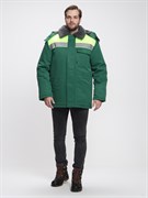 Куртка зимняя Бригада NEW (тк.Смесовая,210), зеленый/лимонный
