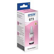 Чернила EPSON 673 (T6736) для СНПЧ Epson L800/L805/L810/L850/L1800, светло-пурпурные, ОРИГИНАЛЬНЫЕ, C13T67364A/698