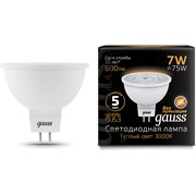 Лампа GAUSS LED MR16 GU5.3 7W 3000K