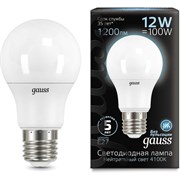 Лампа GAUSS LED A60 globe 12W E27 4100K