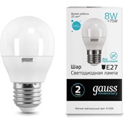 Лампа GAUSS LED Elementary Globe 8W E27 4100K