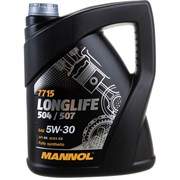 Синтетическое моторное масло MANNOL LONGLIFE 504/507 5W-30
