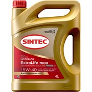 Синтетическое моторное масло SINTEC extralife 7000 sae 5w-40, api sn/cf, acea a3/b4